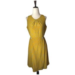 Girls From Savoy Anthropologie Dress Women 4 Yellow‎ Ribbon Silk Take Action